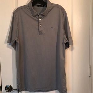 Travis Mathew_Mens Golf Shirt_M_Grey/White